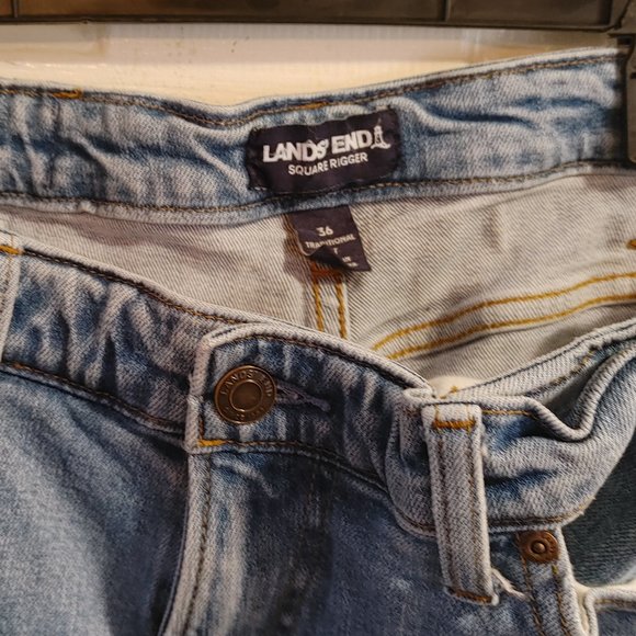 Lands' End Jeans Lands End Mens 36x26 Square Rigger Traditional Fit
